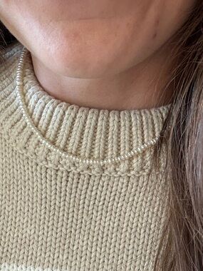 Handmade Tiny Pearl Minimalist Necklace 14k Gold Filled Pearl Choker